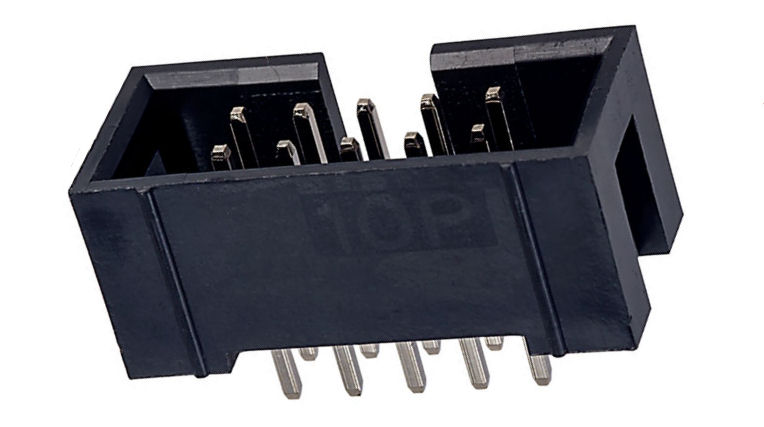 10-way shielded header connector